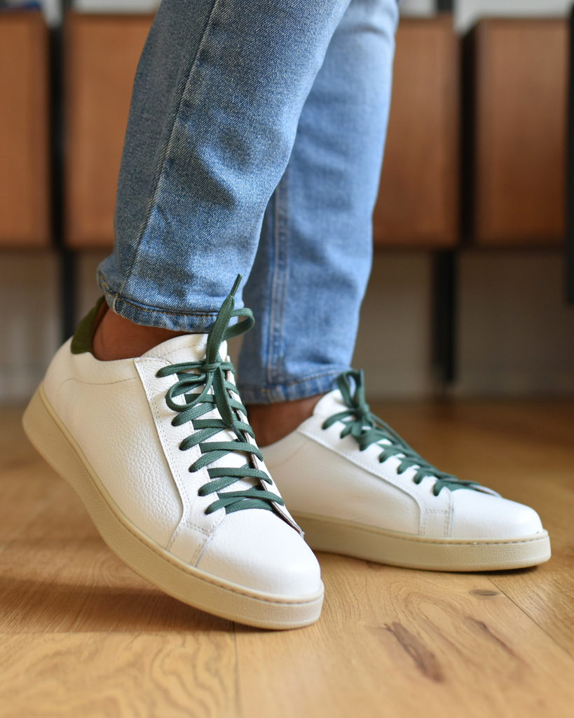 Ofanto Scarpe Autunnali Uomo Sneakers Da Uomo In Pelle Bianca