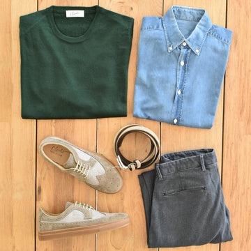 Il Maglioncino in 100% Lana Merino Extrafine - Verde Ofanto