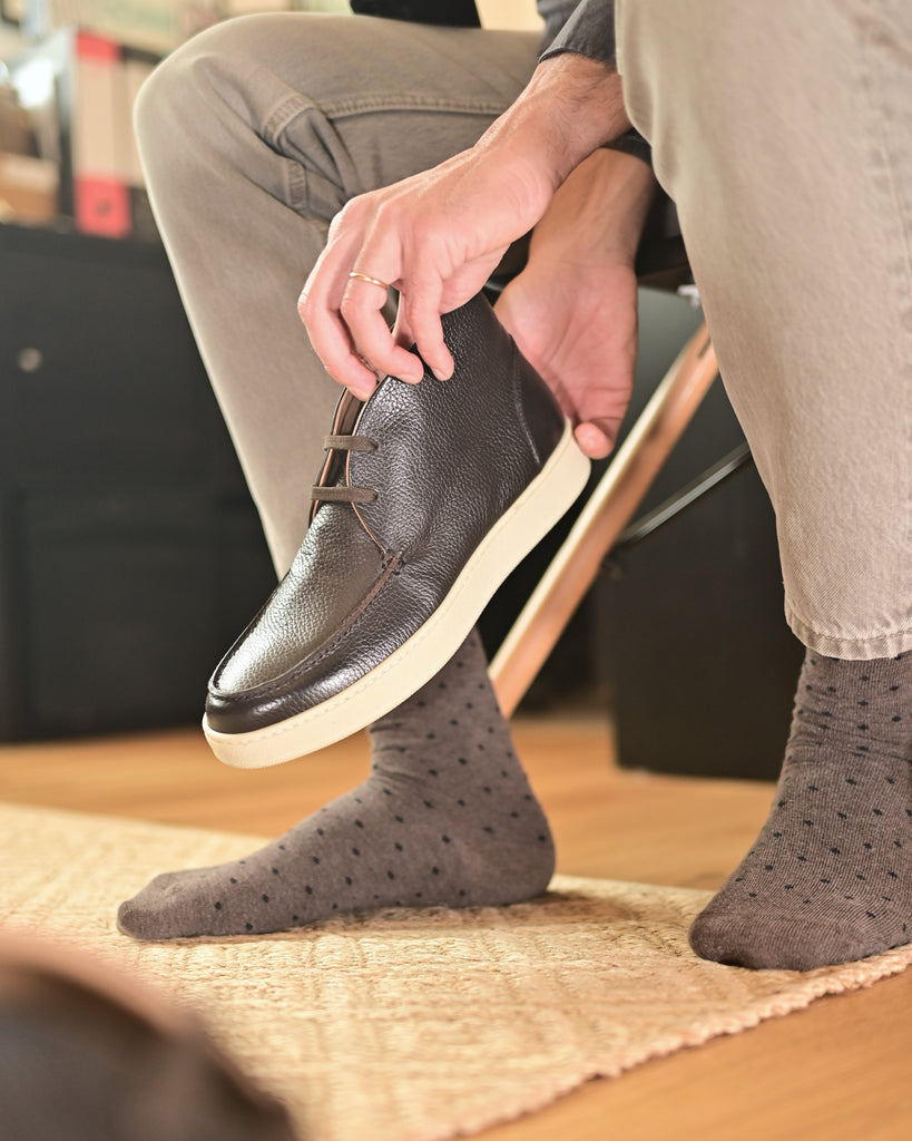 LEUCA - Pelle Marrone Martellata