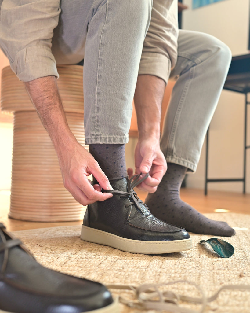 LEUCA - Pelle Marrone Martellata