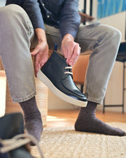 LEUCA - Pelle Blu Martellata