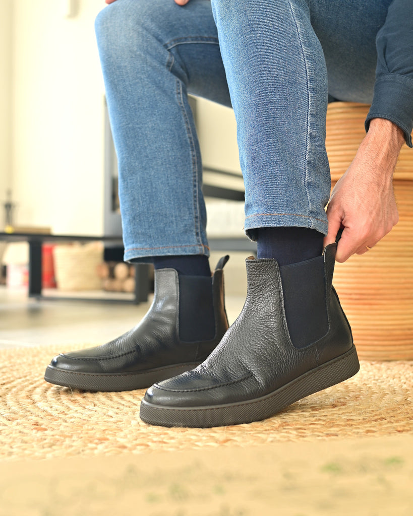 CORTINA - Pelle Blu Martellata