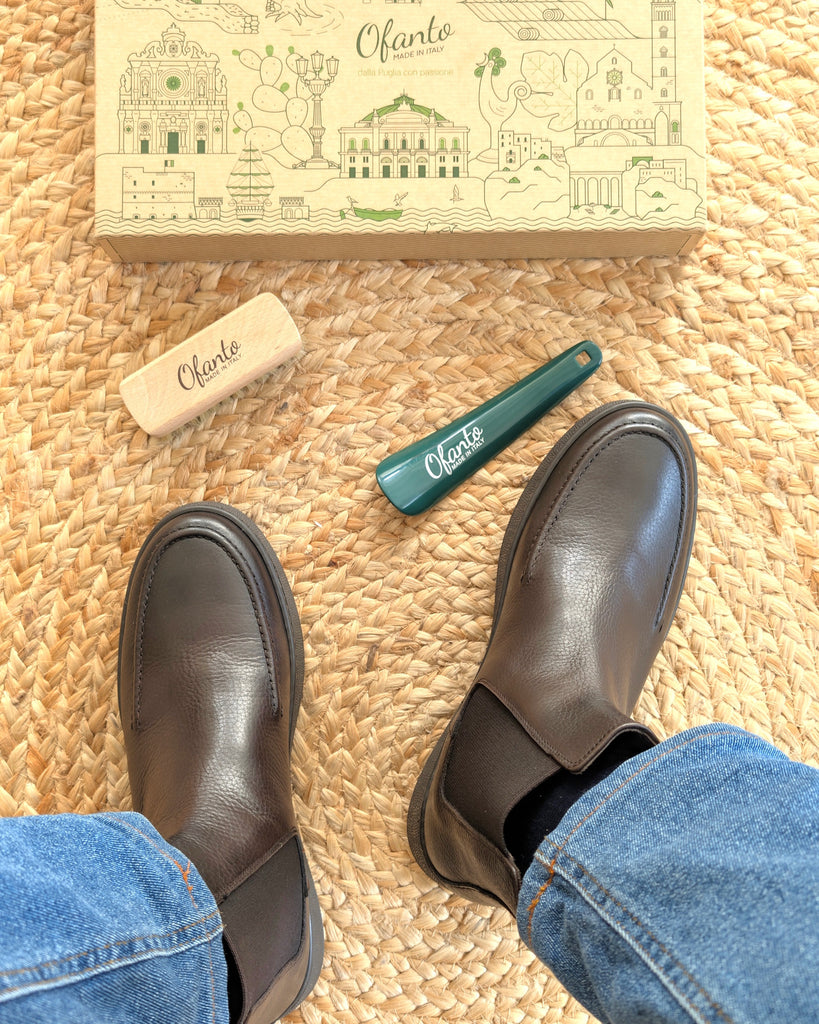 CORTINA - Pelle Marrone Martellata