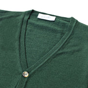 Il Cardigan in 100% Lana Merino Extrafine - Verde