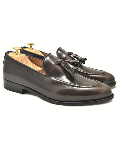 Mocassino Uomo In Pelle Time Lucida Suola In Cuoio Col. Blu Scuro - 12