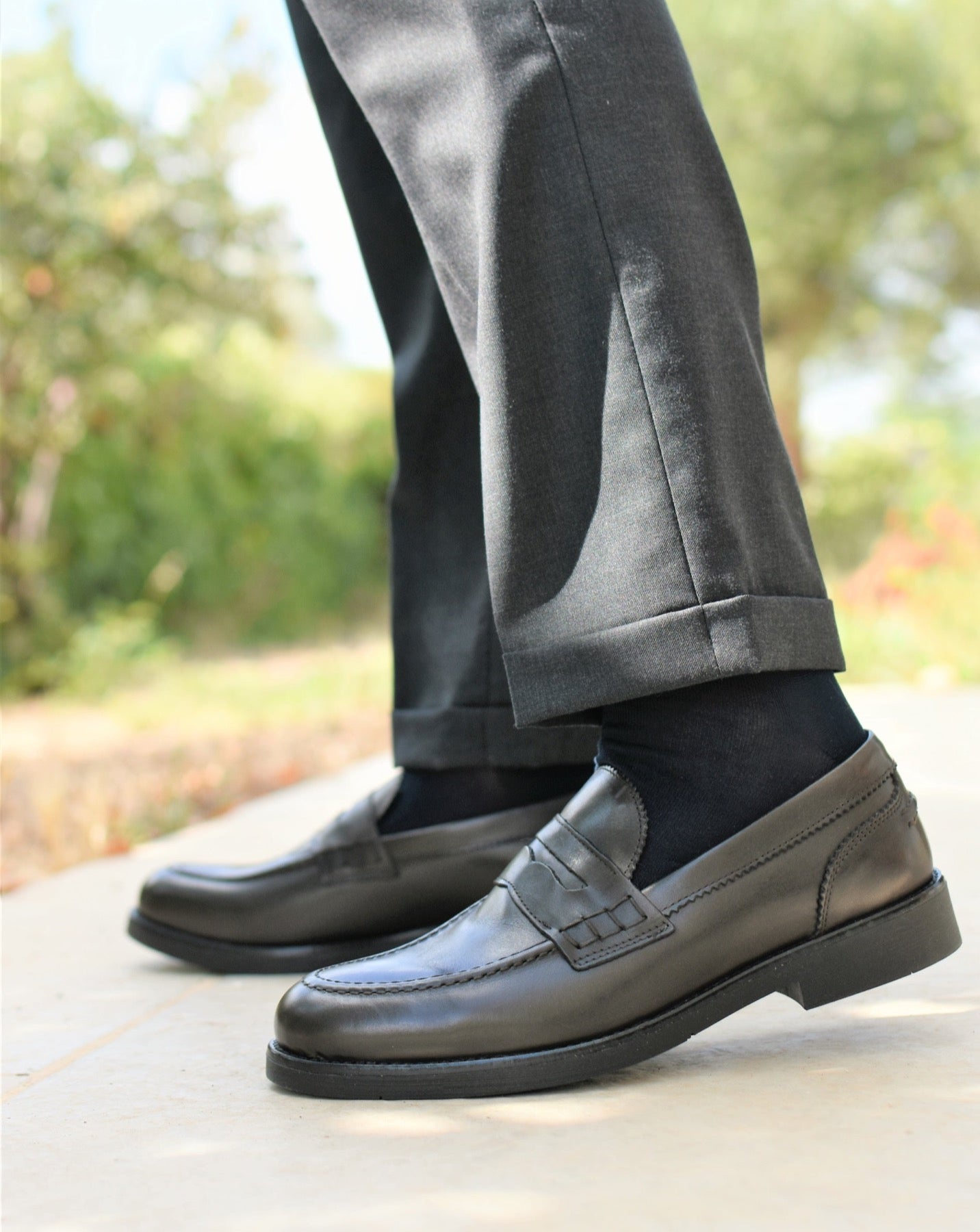 Rismart Mocassini Uomo In Pelle | Scarpe Slip-on Con Cuciture A Mano, Suola In Gomma – Comode Per Ufficio, Guida E Tempo Libero - 2