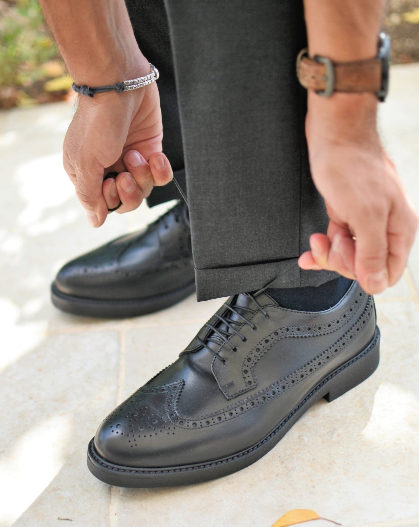 Scarpe Derby Uomo In Pelle Pieno Fiore - Formali E Comode | Suola Antiscivolo | Per Ufficio E Matrimoni - Foto 8